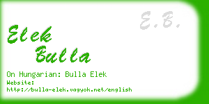 elek bulla business card